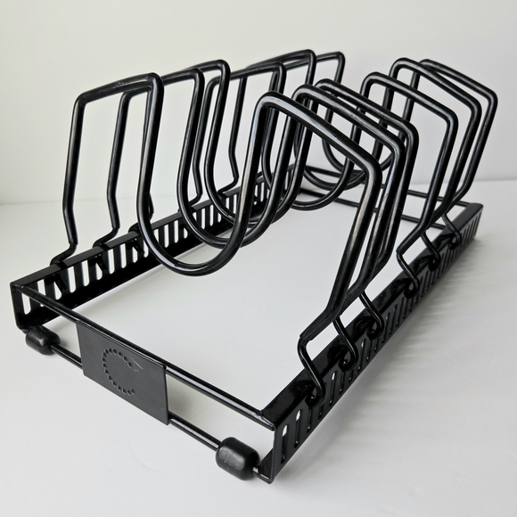 Other - Pot Lid & Pan Kitchen Storage Organizer, Adjustable, Black Coated Metal